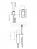 OMNIRES Bateria System bidetowy podtynkowy PARMA SYSPMBI2BL